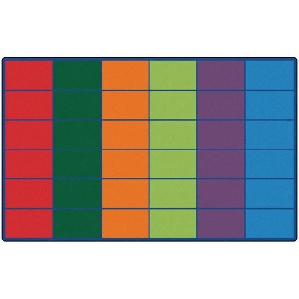 Carpets For Kids Carpets for Kids 4634 Colorful Rows Seating Rug - seats 36 4634